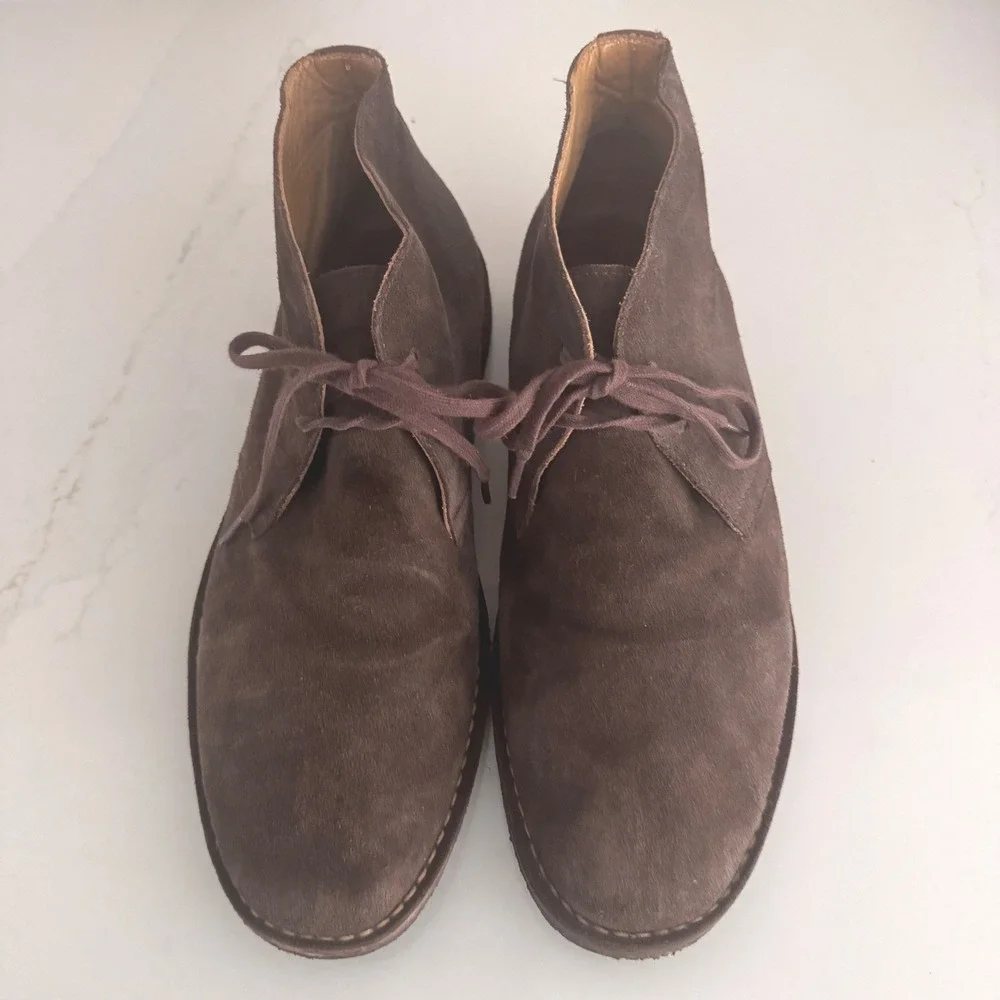 Peter Millar Chukka Boots Mens 11.5 Brown Suede Crepe Sole Desert Boots MC00F12